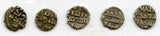 Lot of 5 nice silver dammas, late 900s CE, Habbarid Amirs of Sind
