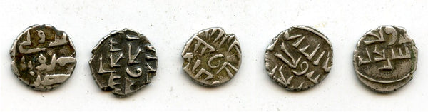 Lot of 5 nice silver dammas, late 900s CE, Habbarid Amirs of Sind