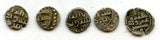 Lot of 5 nice silver dammas, late 900s CE, Habbarid Amirs of Sind