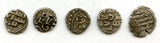 Lot of 5 nice silver dammas, late 900s CE, Habbarid Amirs of Sind
