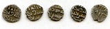 Lot of 5 nice silver dammas, late 900s CE, Habbarid Amirs of Sind