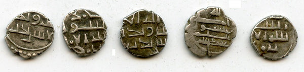 Lot of 5 nice silver dammas, late 900s CE, Habbarid Amirs of Sind