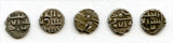 Lot of 5 nice silver dammas, late 900s CE, Habbarid Amirs of Sind