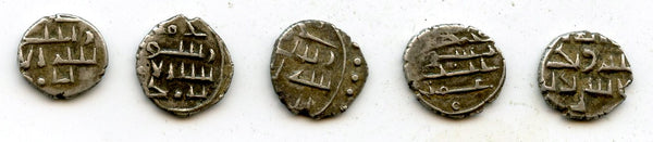 Lot of 5 nice silver dammas, late 900s CE, Habbarid Amirs of Sind