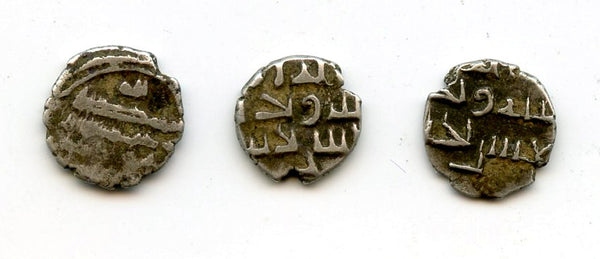 Lot of 3 nice silver dammas, late 900s CE, Habbarid Amirs of Sind