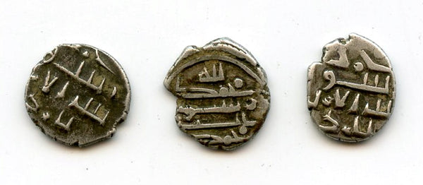 Lot of 3 nice silver dammas, late 900s CE, Habbarid Amirs of Sind