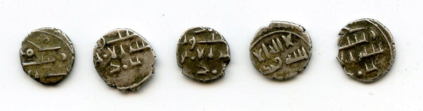 Lot of 5 nice silver dammas, late 900s CE, Habbarid Amirs of Sind