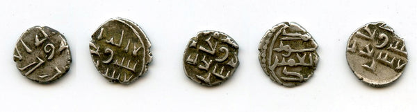 Lot of 5 nice silver dammas, late 900s CE, Habbarid Amirs of Sind