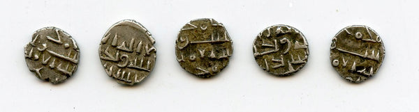 Lot of 5 nice silver dammas, late 900s CE, Habbarid Amirs of Sind