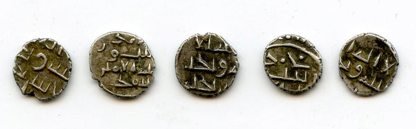 Lot of 5 nice silver dammas, late 900s CE, Habbarid Amirs of Sind
