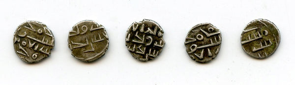 Lot of 5 nice silver dammas, late 900s CE, Habbarid Amirs of Sind