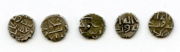 Lot of 5 nice silver dammas, late 900s CE, Habbarid Amirs of Sind