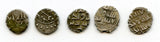 Lot of 5 nice silver dammas, late 900s CE, Habbarid Amirs of Sind