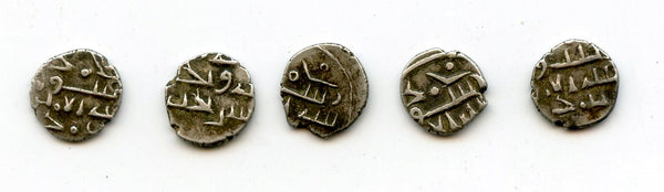 Lot of 5 nice silver dammas, late 900s CE, Habbarid Amirs of Sind