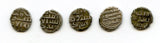 Lot of 5 nice silver dammas, late 900s CE, Habbarid Amirs of Sind