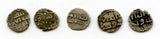 Lot of 5 nice silver dammas, late 900s CE, Habbarid Amirs of Sind