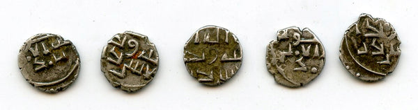 Lot of 5 nice silver dammas, late 900s CE, Habbarid Amirs of Sind