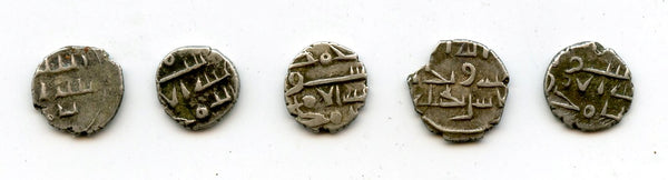 Lot of 5 nice silver dammas, late 900s CE, Habbarid Amirs of Sind