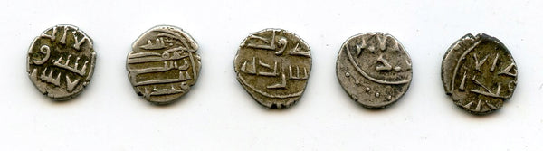 Lot of 5 nice silver dammas, late 900s CE, Habbarid Amirs of Sind