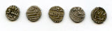 Lot of 5 nice silver dammas, late 900s CE, Habbarid Amirs of Sind