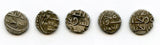 Lot of 5 nice silver dammas, late 900s CE, Habbarid Amirs of Sind