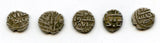 Lot of 5 nice silver dammas, late 900s CE, Habbarid Amirs of Sind