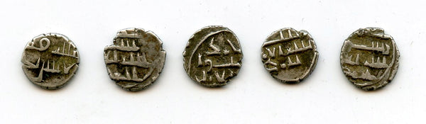 Lot of 5 nice silver dammas, late 900s CE, Habbarid Amirs of Sind