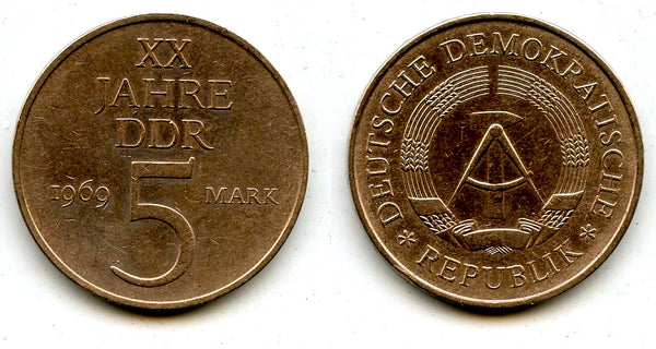 Commemorative 5 Mark 1969 "20 Jahre DDR" - East Germany
