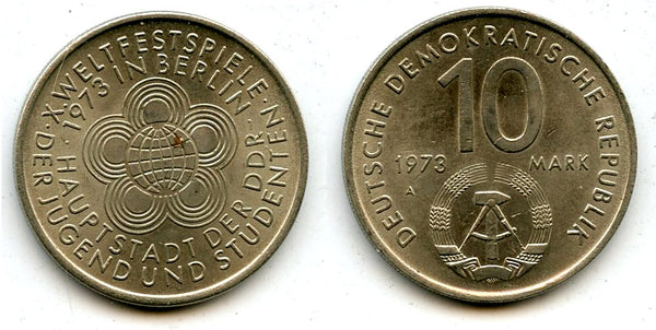East Germany (DDR) - 10 marks, 10th Youth Festival Games - 1973 (Berlin mint)