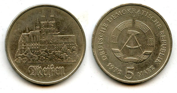 East Germany (DDR) - 5 marks, 1972-A, city of Meissen (Berlin mint)