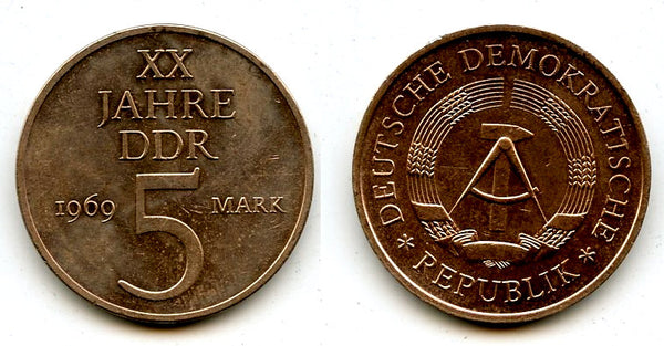 Commemorative 5 Mark 1969 "20 Jahre DDR" - East Germany