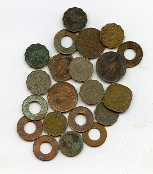 Lot of 21 various coins, 20th century, British India
