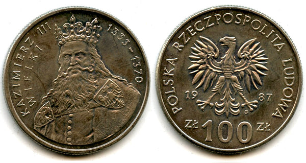 Commemorative 100 zloty coin, 1987, Poland