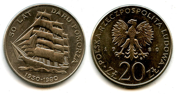 Commemorative 20 zloty coin, 1980, Poland