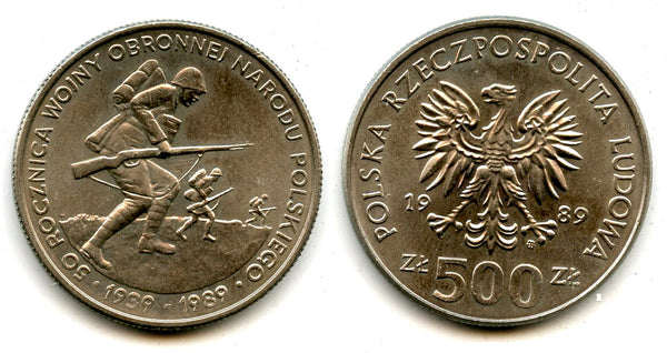 Commemorative 500 zloty coin, 1989, Poland