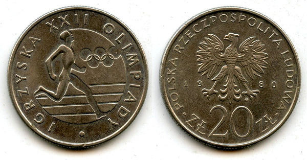 Commemorative 20 zloty coin, 1980, Poland