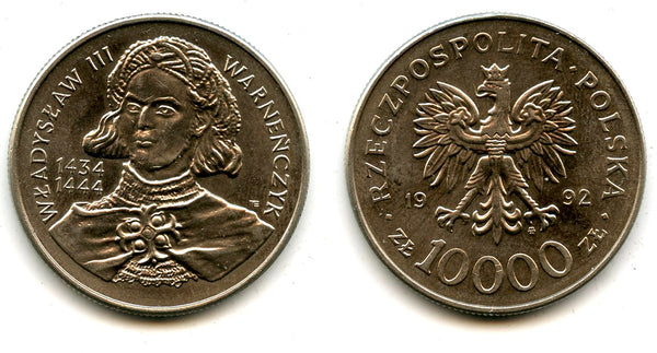 Commemorative 10 000 zloty coin, 1992, Poland