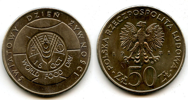 Commemorative 50 zloty coin, 1981, Poland
