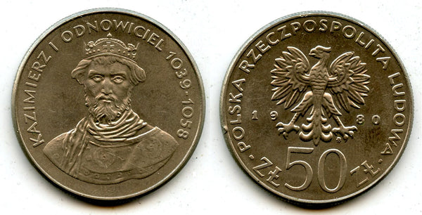 Commemorative 50 zloty coin, 1980, Poland