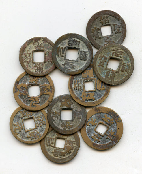 Lot of 10 various bronze cash, Northern Song dynasty, 960-1127, China (#2)