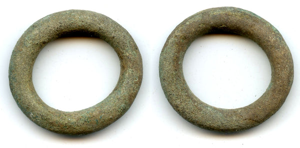 Scarcer ancient Celtic ring money w/groove, Danube region, c.800-500 BC