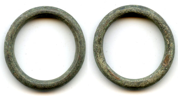 Scarcer ancient Celtic ring money w/groove, Danube region, c.500-100 BC