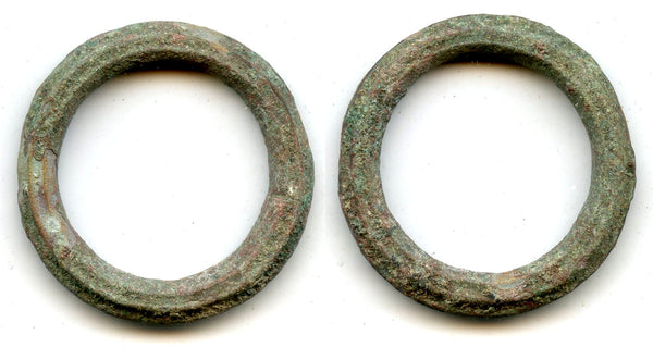 Scarcer ancient Celtic ring money w/groove, Danube region, c.500-100 BC