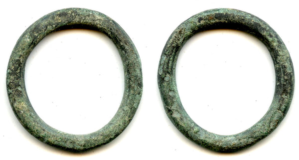 Scarcer ancient Celtic ring money w/groove, Danube region, c.500-100 BC