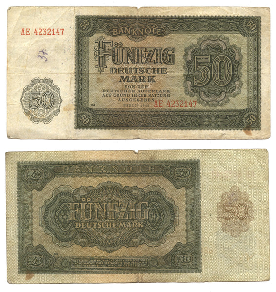 50 marks, 1948, DDR (East Germany), 1949-1990 (Pick-14)