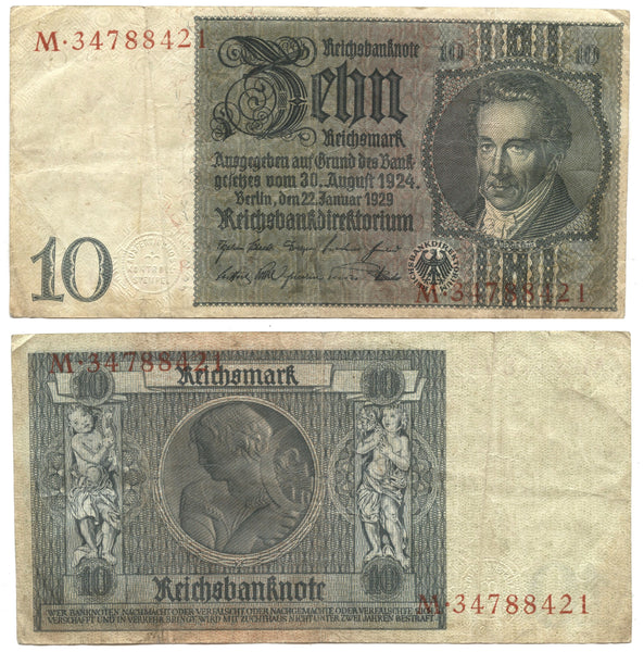10 Reichsmark, 1929, Weimar Republic (1918-1933), Germany