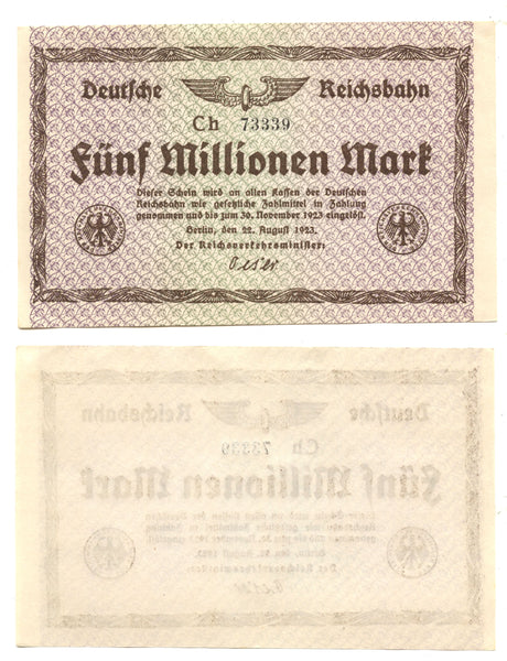 5 000 000 marks, 1923, Weimar Republic, Germany (Pick-S1013)