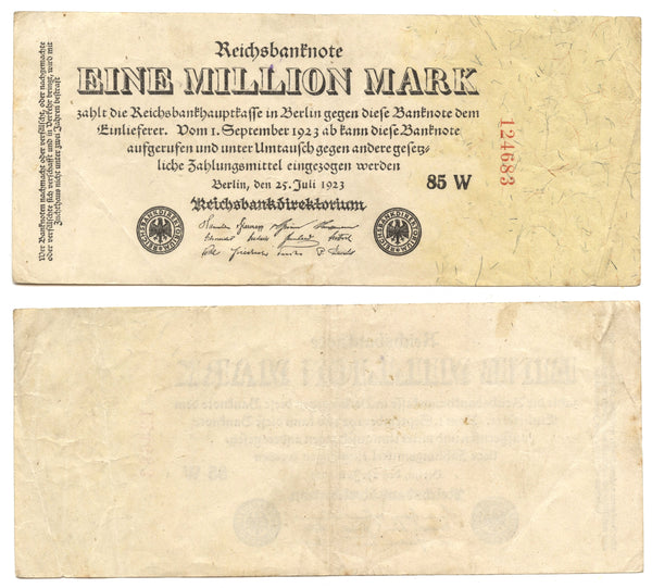 1000000 marks, 1923, Weimar Republic (1918-1933), Germany (Pick-94)