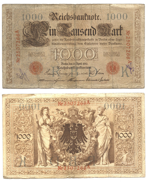 1000 marks, 1910, Germany (Pick-44)