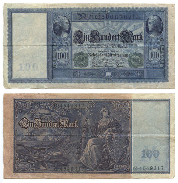 100 marks, 1910, William II (1888-1918), Germany (Pick-43)